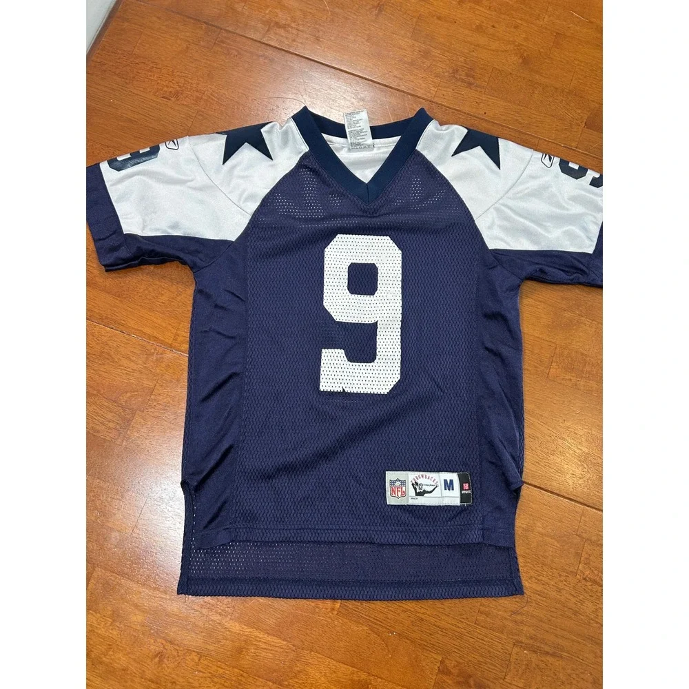 Reebok Dallas Cowboys Jersey Youth M Navy Tony Romo 9 NFL Throwbacks Mesh Shirt